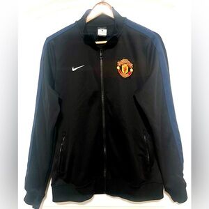 NWOT Manchester United Black Nike Football Jacket - Size Large